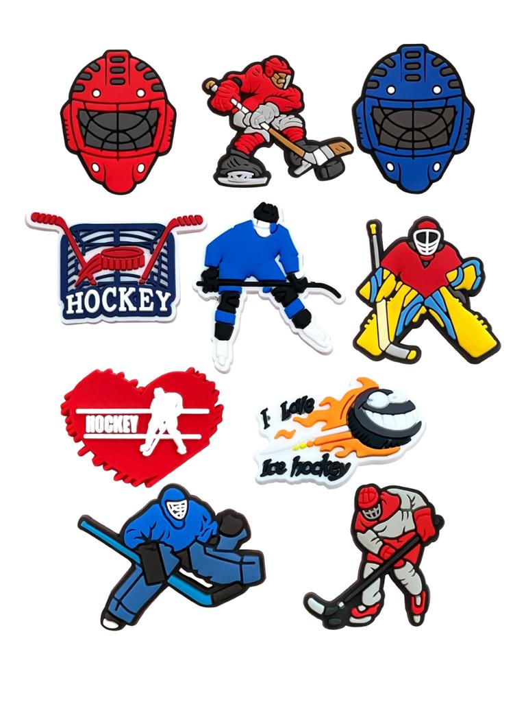 Джибитсы хоккей спорт hockey 10 шт аксессуары крокс украшение