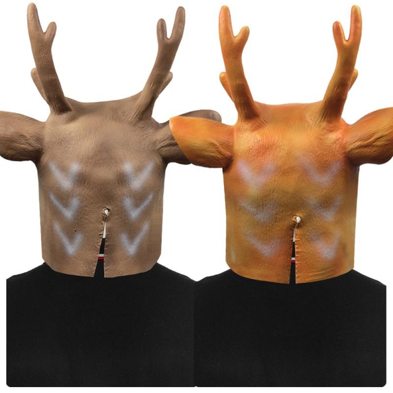 Cute Deer Head Mask Funny Animal Cosplay Costume Halloween Party Masquerade Performance