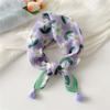 60x60cm Square Scarf Fringed Floral Kerchief Head Wrap Neck Neckerchief  Sun-Protection