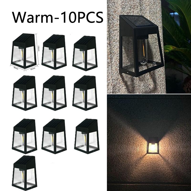 Солнечный настенный светильник уличный водонепроницаемый солнечный фонарь для дорожки, забора, двора, светящийся, для подсветки стен, для украшения сада, лампа накаливания