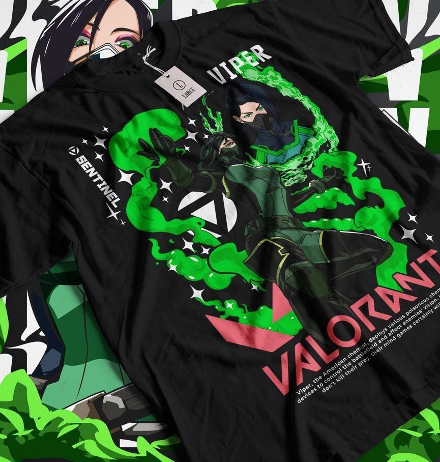 Футболка в стиле Viper из Valorant, Унисекс, Футболка Valorant, Футболка по компьютерной игре Унисекс