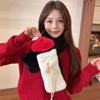 New Christmas Gift Cute Red Scarf Women's Winter New Warm and Versatile New Year's Day Plush Scarf