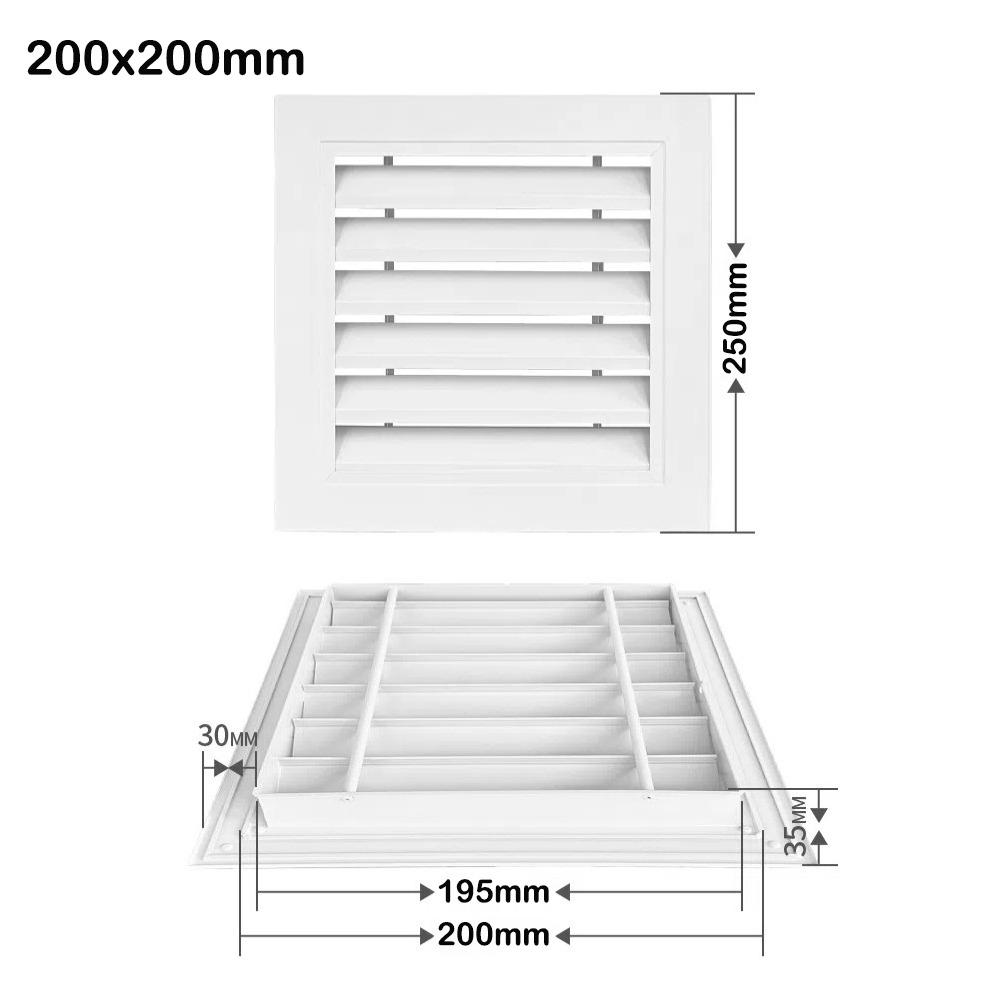 White Gable Vent Aluminum Alloy Return Air Grill New Gable Wall Shed Vent Ceiling