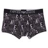 [Emporio Armani] Боксеры с принтом логотипа по всей поверхности, С закрытой передней частью, Европейский размер, Мужское нижнее белье, 54045069 M (Размер ЕС) 98. черный