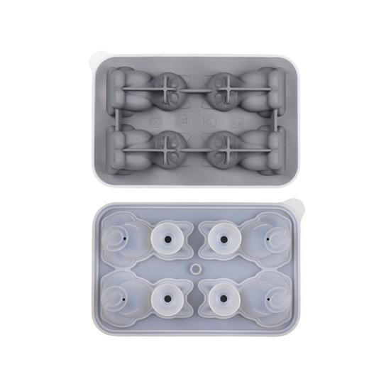 Силиконовый лоток для кубиков льда для кошек, 4 полости, пищевой легкосъемный холодильник, летний коктейль, виски, 3D форма для приготовления льда для котенка, кухонные принадлежности