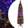Artificial Slim Christmas Tree with Stand 150 cm Fiber Optic