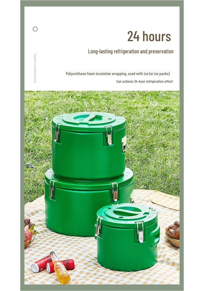 Большой емкости insulated food container из нержавеющей стали и ведро для молочного чая для использования на улице и в быту