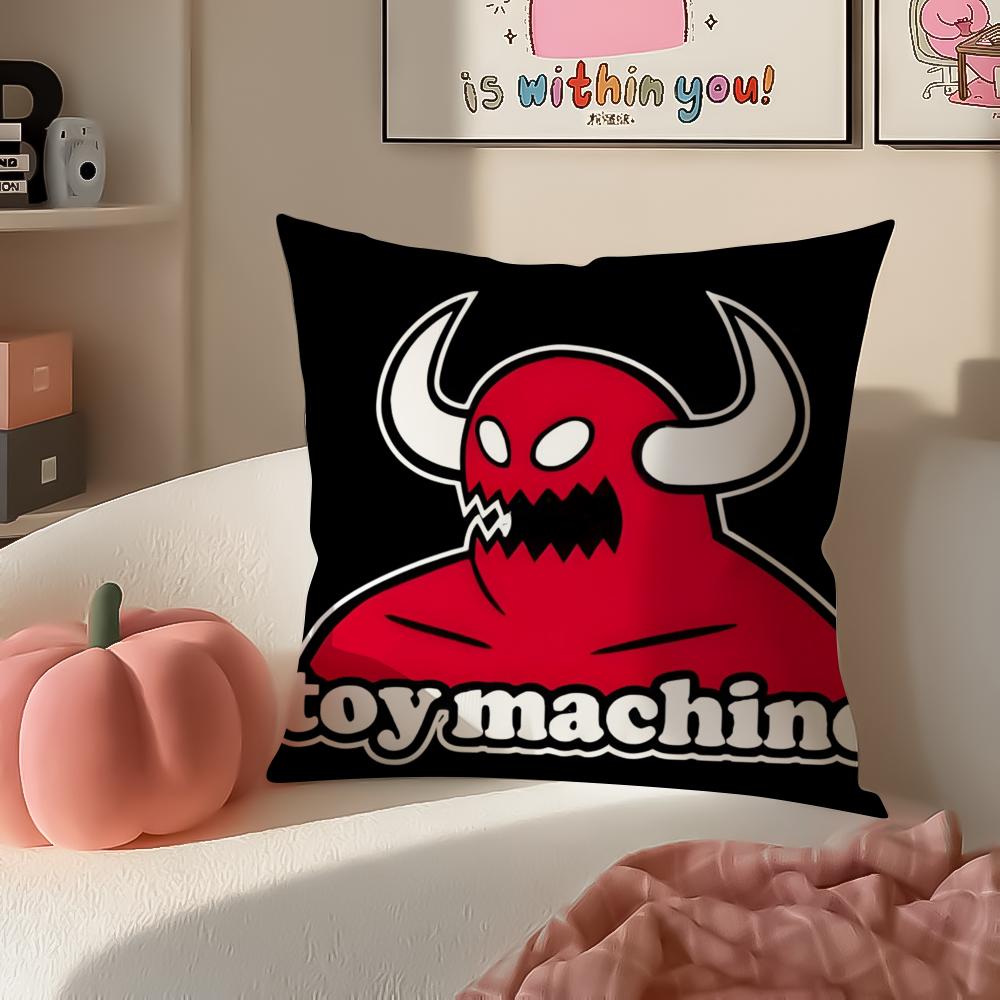 TToy MMachineS SSkate Cushion Cover Pillowcase Short Plush Invisible zipper Room Sofa Cushion Cover