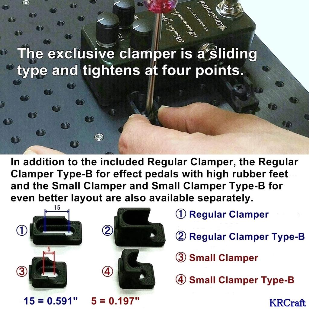 KRCraft БАЗА с педалью эффектов KC Педалборд и кейс для перелётов без необходимости в застёжках-липучках "Кейс для педалей" (M)