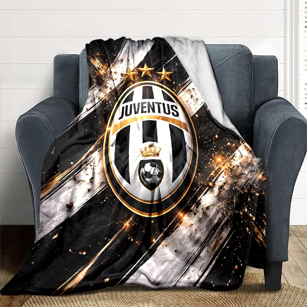 1pc Juventus Blanket, Gift, for Men and Women, Soft Blanket, Good for Sofa Bed Couch Travel, Lightweight Flannel Blanket