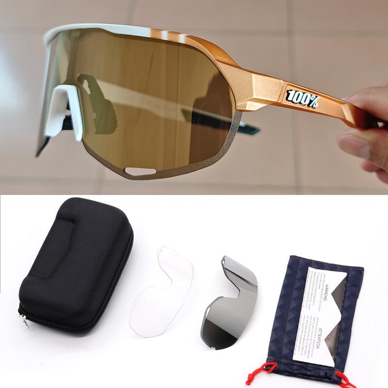 100 Велосипедных Очков S3% Ветрозащитные Спортивные Уличные Солнцезащитные Очки Для Пешего Туризма Мужские и Женские Очки UV400