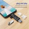 Универсальный картридер 6-в-1 Type-C для телефонов и компьютеров: USB-накопитель, Карта памяти, Многофункциональный для планшетов, Ноутбуков, Android.