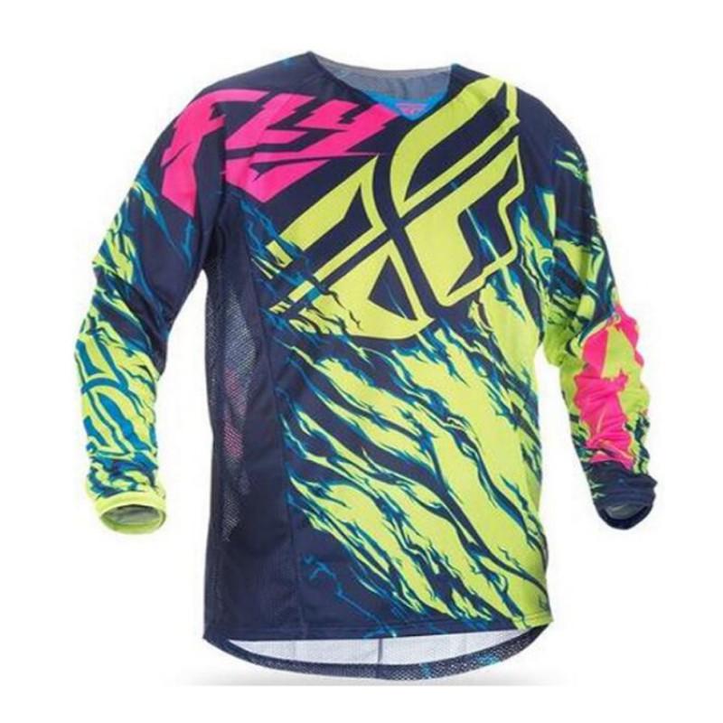 Mens Long Sleeve Cycling Jersey T-Shirt Round Neck Off-Road Mountain Bike Downhill Sportswear Breathable