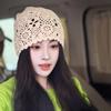 Модная ручная работа вязаная кепка-сумка женская весна и осень Ju Jingyi Same Hollow Wool кепка ретро литературный ворс кепка
