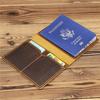 Genuine Leather Card Holder Travel Wallet Vintage Passport Cover Men Passport Case