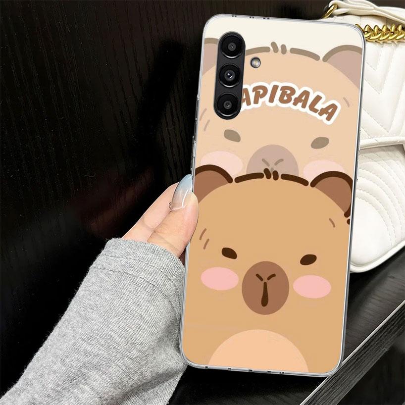 Забавный Капибара Мультяшное Животное Чехол для Samsung A17 A16 A56 A36 A26 A15 A55 A35 A25 A14 A54 A34 A24 Чехол для Телефона A13 A53 A33 A23 A
