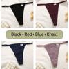 FINETOO 4Pcs Women Cotton Thongs Adjustable Low Waist Underpants Sexy Female G-string Seamless Bikini Panties Underwear Lingerie