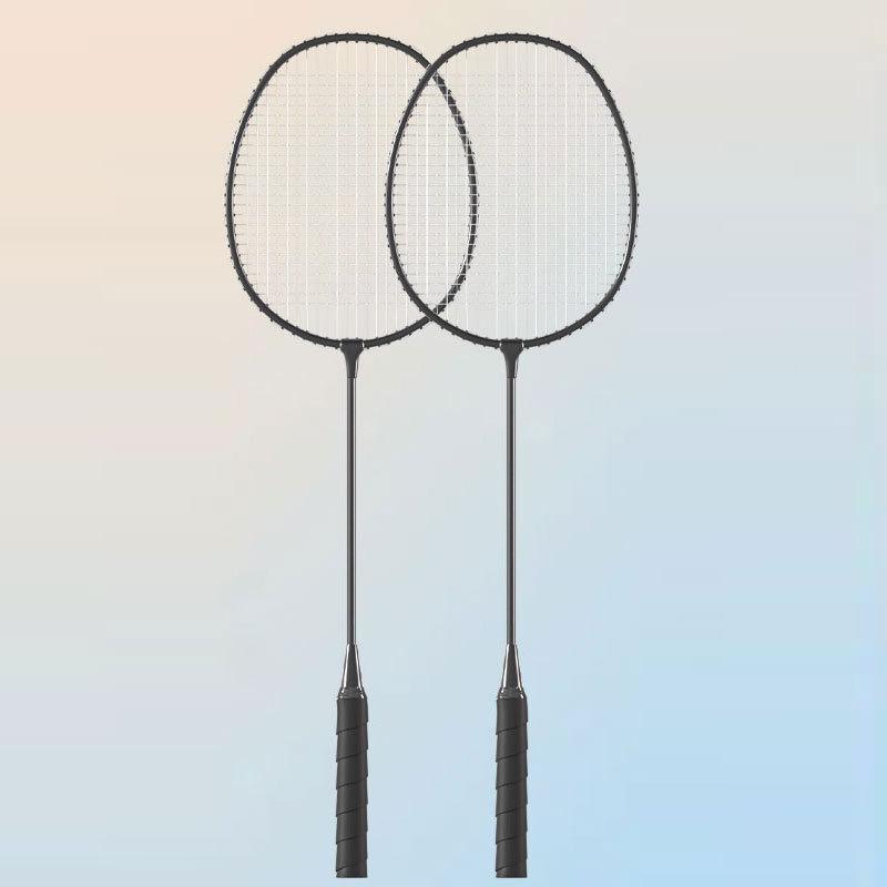 2Pcs Badminton Racket Set Ultralight Split Ferro Alloy Adult Badminton Racket With Bag Attacking And Defending