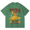 230 Gsm 100% Cotton Pokemon V18 Pikachu Evolutions Print Unisex Heavy Cotton T Shirt