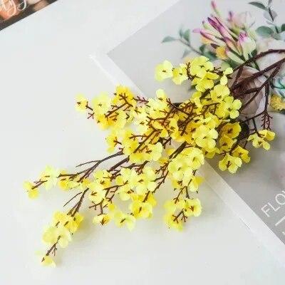 Цветы вишни Искусственные цветы Гипсофила Ландыш Искусственные цветы DIY Свадьба Украшение для вазы Дома Искусственные цветы Ветка