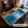Fish Ocean Theme Custom Mouse Pad Personalized With Name Text Customized Desk Mat For Office Home Decor