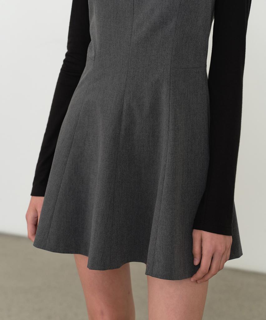 Musinsa Standard Woman Women'S Flare Mini Dress [Medium Grey]