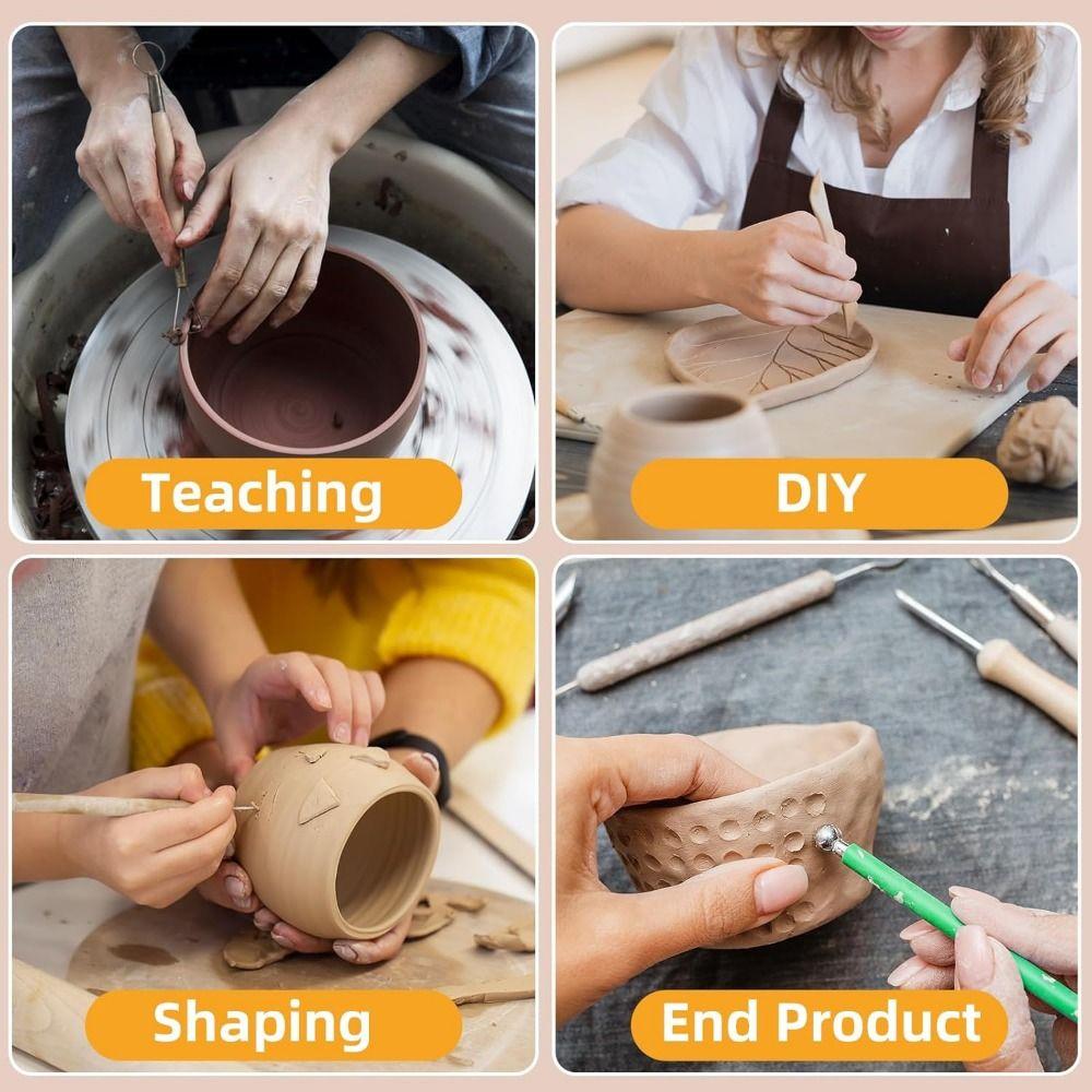19/25/29Pcs Soft Clay Clay Sculpting Tools Kit DIY Art Pottery Tools for Beginners
