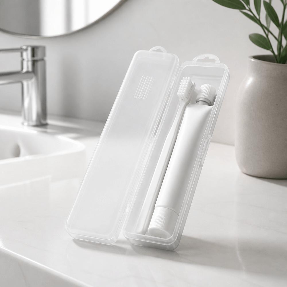 3 pcs Dustproof Lid Makeup Brush Organizer Reusable Clear Storage Case Cosmetics Storage Box Travel
