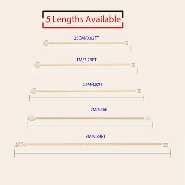 Прочный 10-футовый сверхдлинный USB-кабель для зарядки в нейлоновой оплетке для iPhone, кабель для зарядного устройства Micro USB Type-C