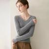 Women's 100% Pure Cashmere Crew/V-Neck Slim Fit Sweater - Soft, Skin-Friendly Knit for Autumn/Winter