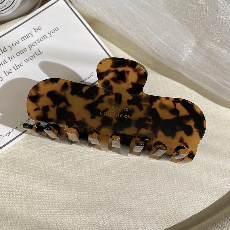 Jennie Style Red Claw Clip - High-End 2025 Large Volume Updo Acetate Shark Clip for Women