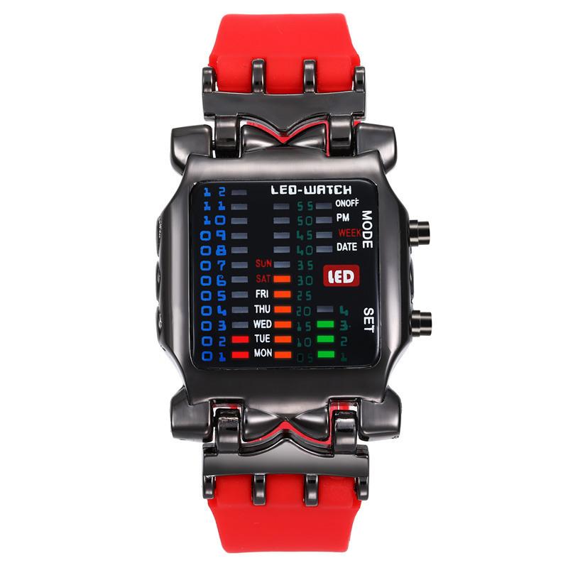 Binary Creative Fashion Trend Student Watch Casual Personality Led Electronic Watch Crab Watch