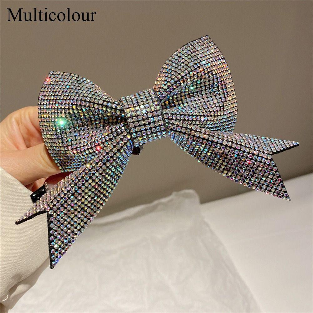 Заколки-банты с большим бантом, заколки для волос с бриллиантами для девочек, модные головные уборы для женщин