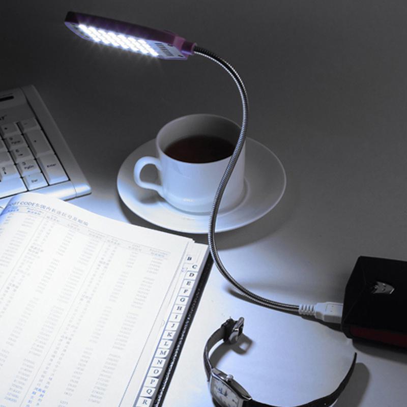 USB светодиодная настольная лампа, регулируемая книжная подсветка, ночная яркая лампа для чтения, 28 светодиодов, лампа