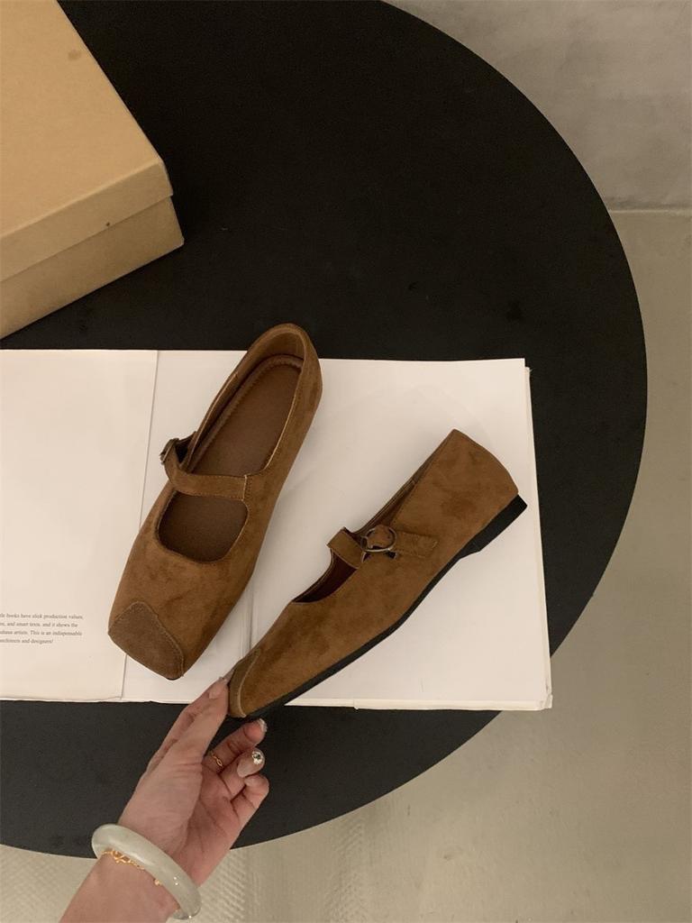 Туфли Мэри Джейн в стиле ретро на плоской подошве, женская обувь, весна и осень 2024, новый нишевый дизайн, леопардовый принт, светлый рот, квадратный нос, одинарные туфли