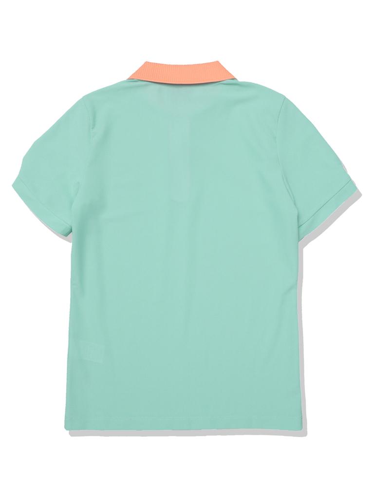 20TH HOLE Puff Half-Zip Collared T-Shirt Women [Mint]