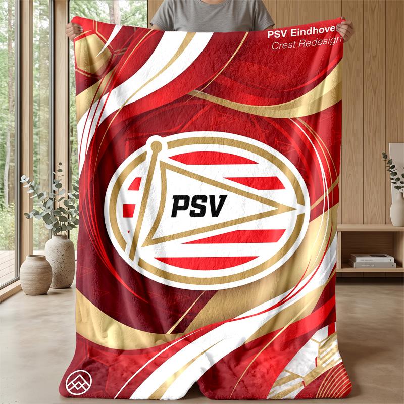 PSV Eindhoven FC Soft Flannel Fleece Blanket Lightweight Cozy Warm Throw Blanket For Sofa Bed Home Decor