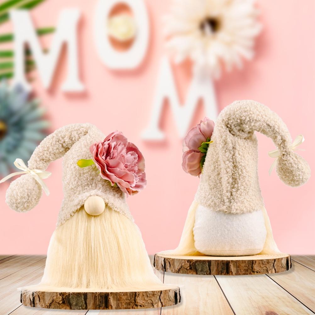 День матери Гном Плюшевый Эльф Украшения Безликая Кукла Многоярусный Поднос Фермерский Дом Домашний Настольный Орнамент