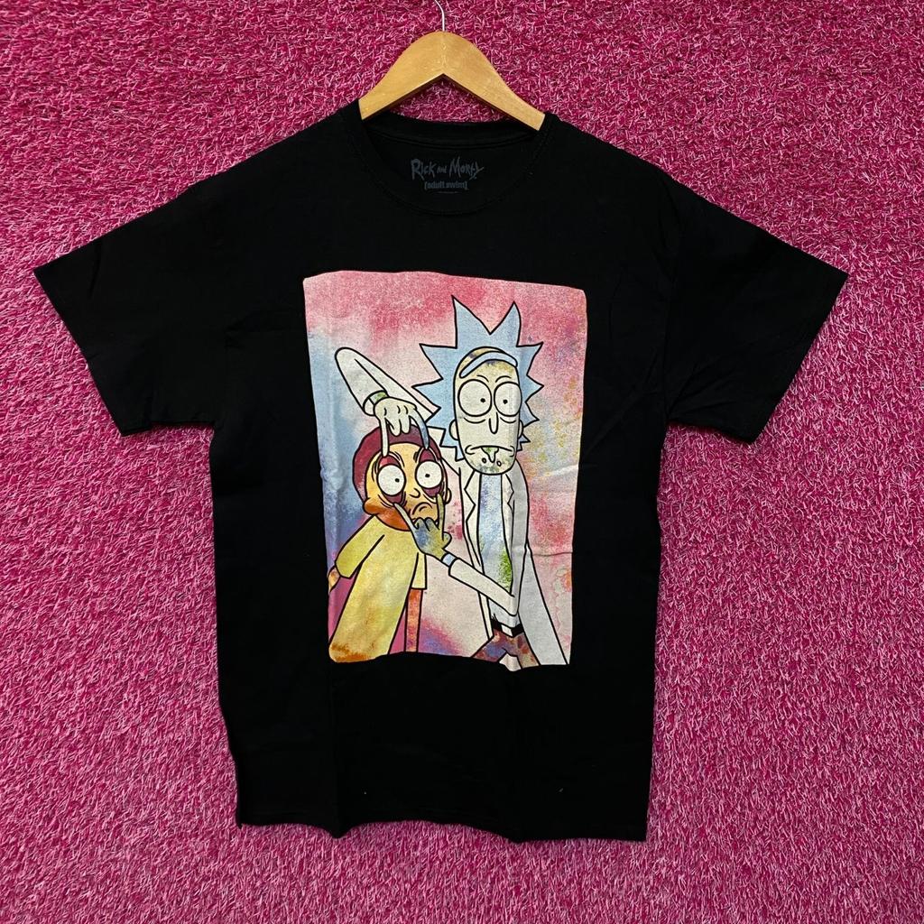 Rick and Morty watercolor eye pull Tshirt size medium