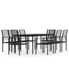 Garden Dining Set, vidaXL 9 Pcs Black.