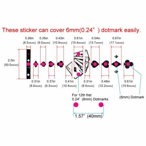 Inlaystickers Jockomo Playing Cards (Playing Cards) / White Pearl Guitar Inlay Stickers