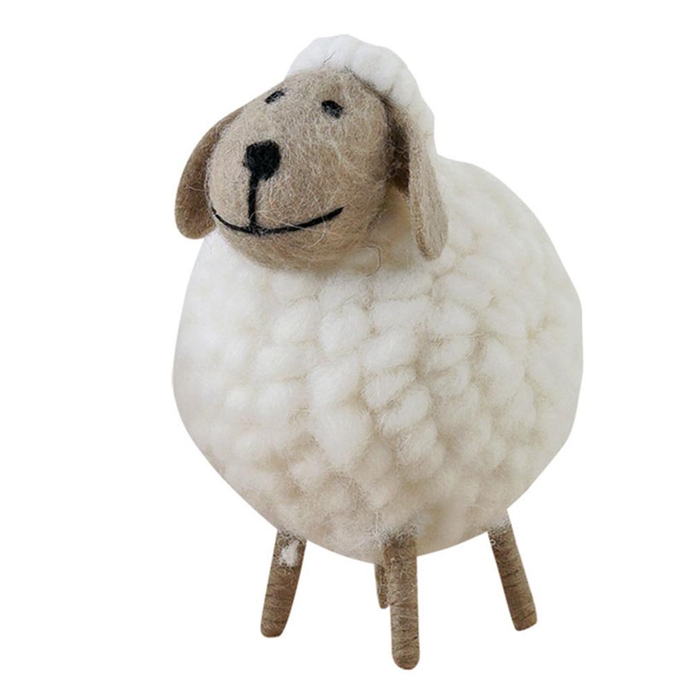 Supplies Miniatures Wool Felt Sheep Home Furnishings Mini Table Ornament Figurines Desktop Decor