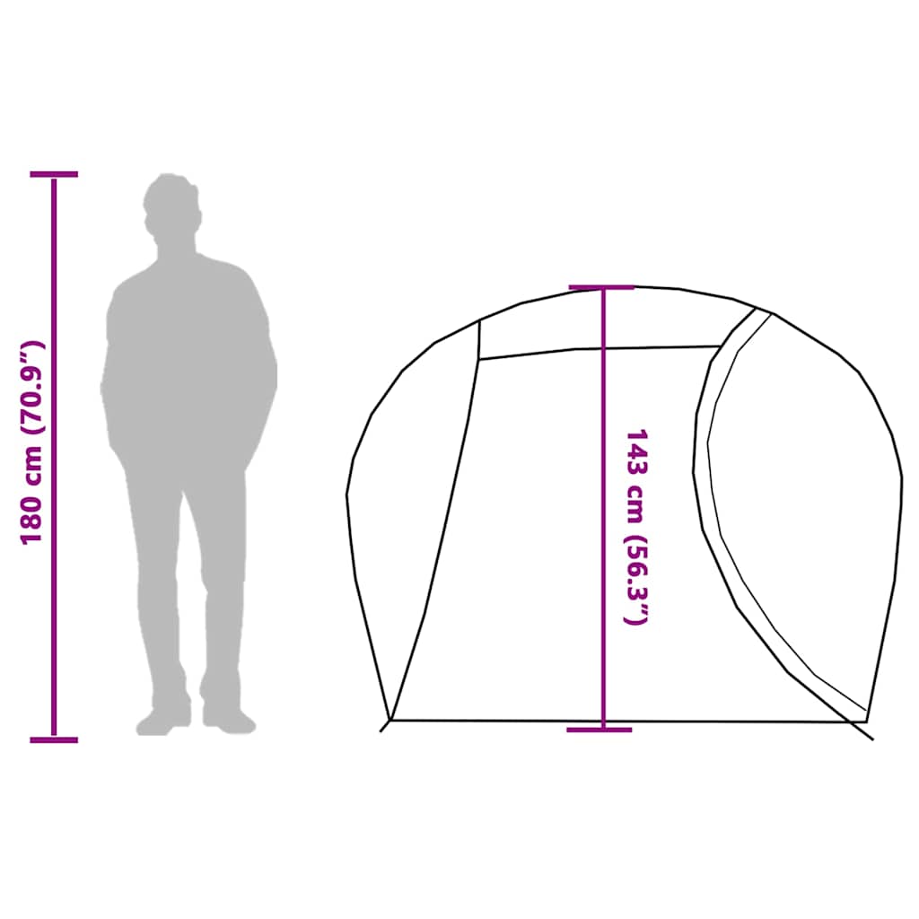 Dome Camping Tent for 4 Persons White Darkening Waterproof