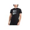 Nike Logo Print Crew Neck Loose Short Sleeve T-Shirt Men Tops Black DZ5173-010