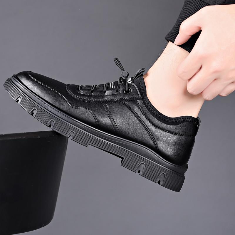 Мужская повседневная обувь Кожаная обувь для ходьбы Мужская обувь плюшевая теплая Удобная обувь Роскошные мужские кроссовки Обувь мужская Спортивная обувь Мокасины