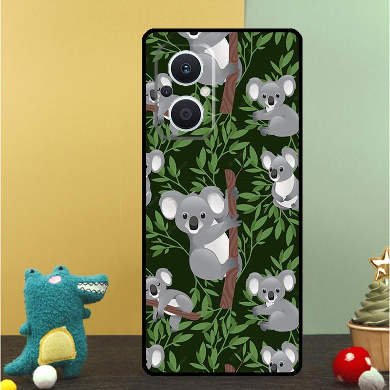Мультяшный чехол с рисунком животного Коалы для OPPO Reno 15 Pro 15F 10 11 12 13 13F 14 14F 8 7 Lite 8T OPPO Find X9 X8 X6 Pro