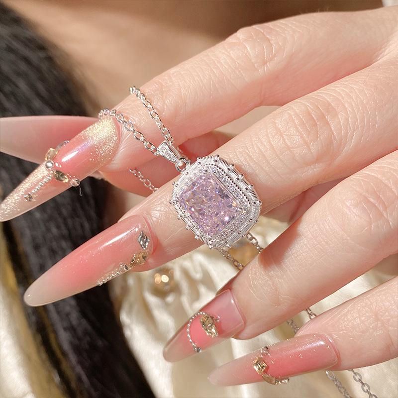 Серебряный кулон-ожерелье с рубином Clear Sky Vintage S925 для женщин - Элегантный вечерний аксессуар