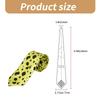Japanese Anime Vintage Neck Tie Leopard Dots Printed Necktie with Glasses Cosplay Costume Props Accessories for Unisex