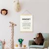 TAEDIN Mindset Motivational Definition Poster Hanger Frame, pirational Wooden Canvas Artwork Mental Health Print Hanging Sign, Positive Quotes for
