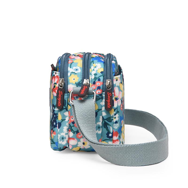 Нейлоновые сумки через плечо для женщин Модная маленькая квадратная сумка Водонепроницаемая вместительная сумка для мамы Женская красочная сумка кроссбоди с принтом